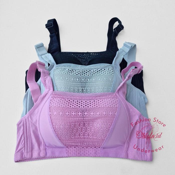 3 Pcs Bra Kemben Tiana Teli Twinerry Hanabra Toyazi 701 Kait 4 Cup Besar Bh Wanita Dewasa Tanpa