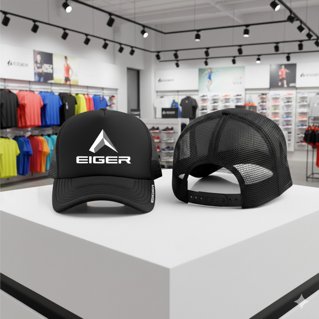 Topi Trucker Distro Eiger Premium Quality free box packaging