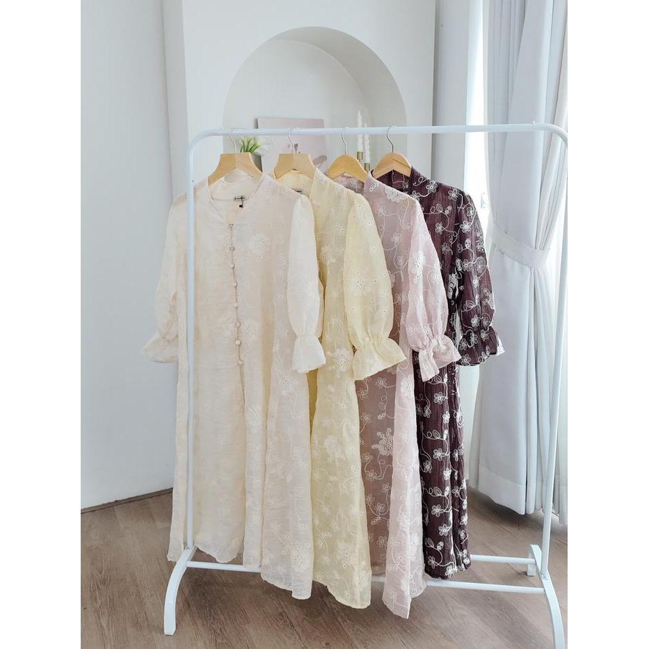 Raabiha Aluna Tunik Paper Tunik Ied Series 2026 Tunik Lebaran Elegan Muslim Wanita Premium Adem