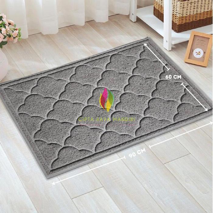 Keset Karpet PVC Mie Bihun New 60x90 Motif Cantik Keset Lobby Keset Pintu Utama