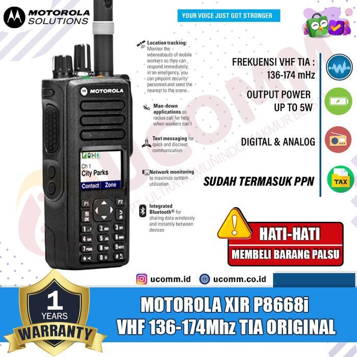 Motorola Xir P8668i XiR P8668i VHF Tia Digital Analog HT Motorola Ori