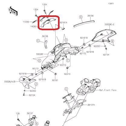 VISOR WINDSHIELD KAWASAKI Z250SL Z250 SL Z 250 SL ORIGINAL KAWASAKI