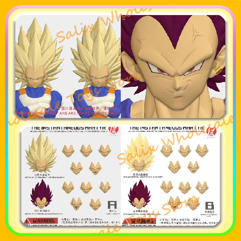 RECUSTOM Studio Dragon Ball Super Sanya 3 Vegeta Ultra Ego Vegeta Head Accessories Anime Action
