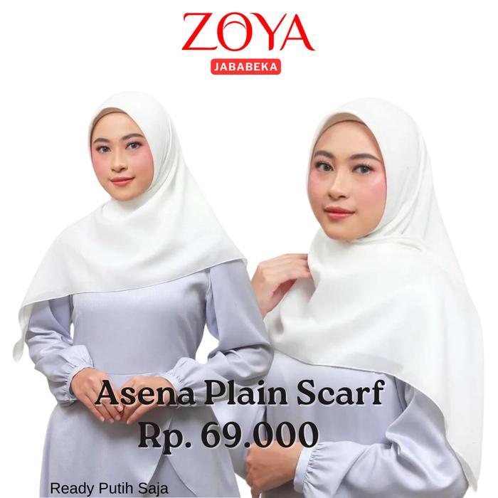 terlaris ZOYA Asena Plain Scarf Polos - Kerudung Jilbab Hijab Segi Empat Polosan Bahan Voal 100% ori