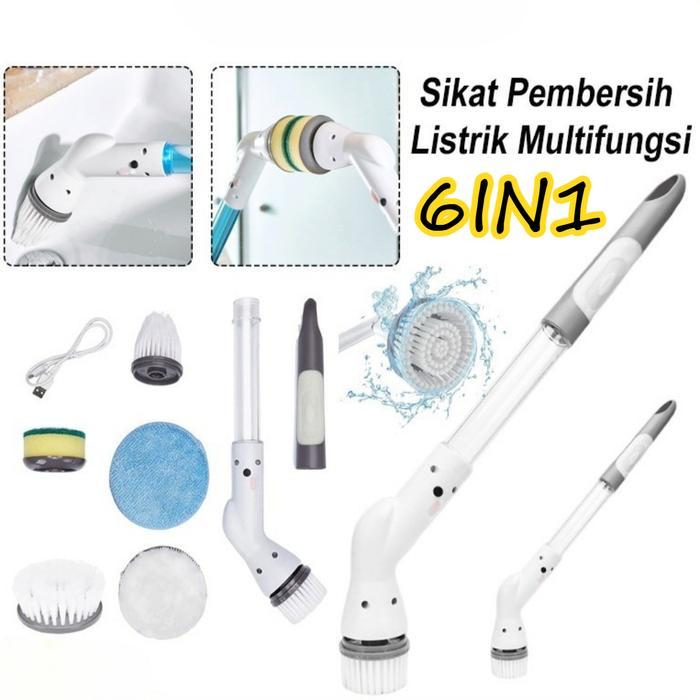 Sikat Kamar Mandi Electric Sikat Pembersih Cordless Listrik Multifungsi Electric Cleaning Brush