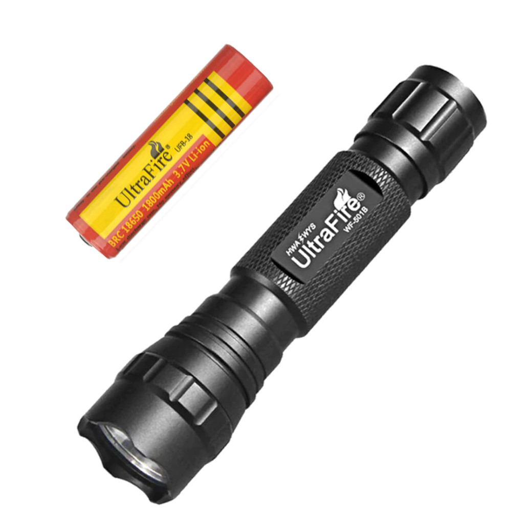 UltraFire WF-501B Super Bright LED Flashlight 18650 Rechargeable Torch Powerful Flash Light High