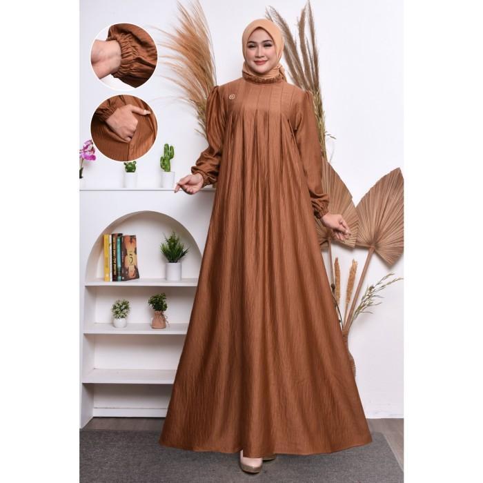 terlaris Gamis Kondangan Terlaris Cringkle Silk Sutra Premium Dress Pesta Mewah Standar Jumbo
