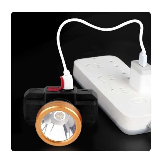 Senter Kepala Headlamp Cahaya Putih Portable Rechargeable T40