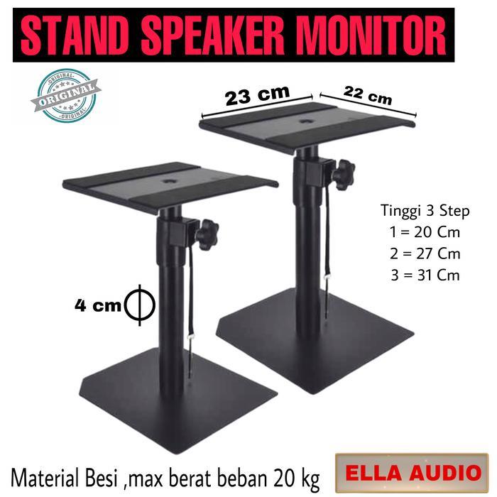 (COD) Stand Speaker Monitor Stand Speaker Flat Studio Table/Meja Model Pendek