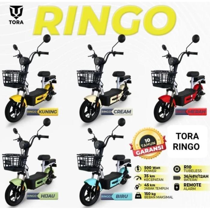 Sepeda Listrik 500Watt TORA RINGO - Biru, 36v