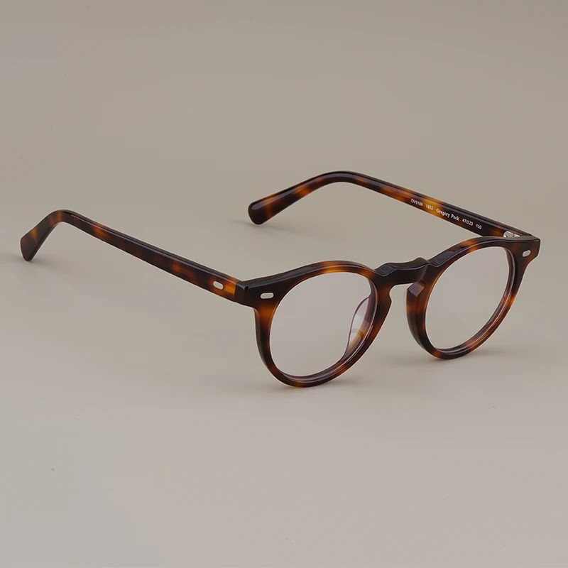Vintage Round Acetate Men Optical Glasses Frames Gregory Peck OV5186 Glasses Women Spetacle Fashon