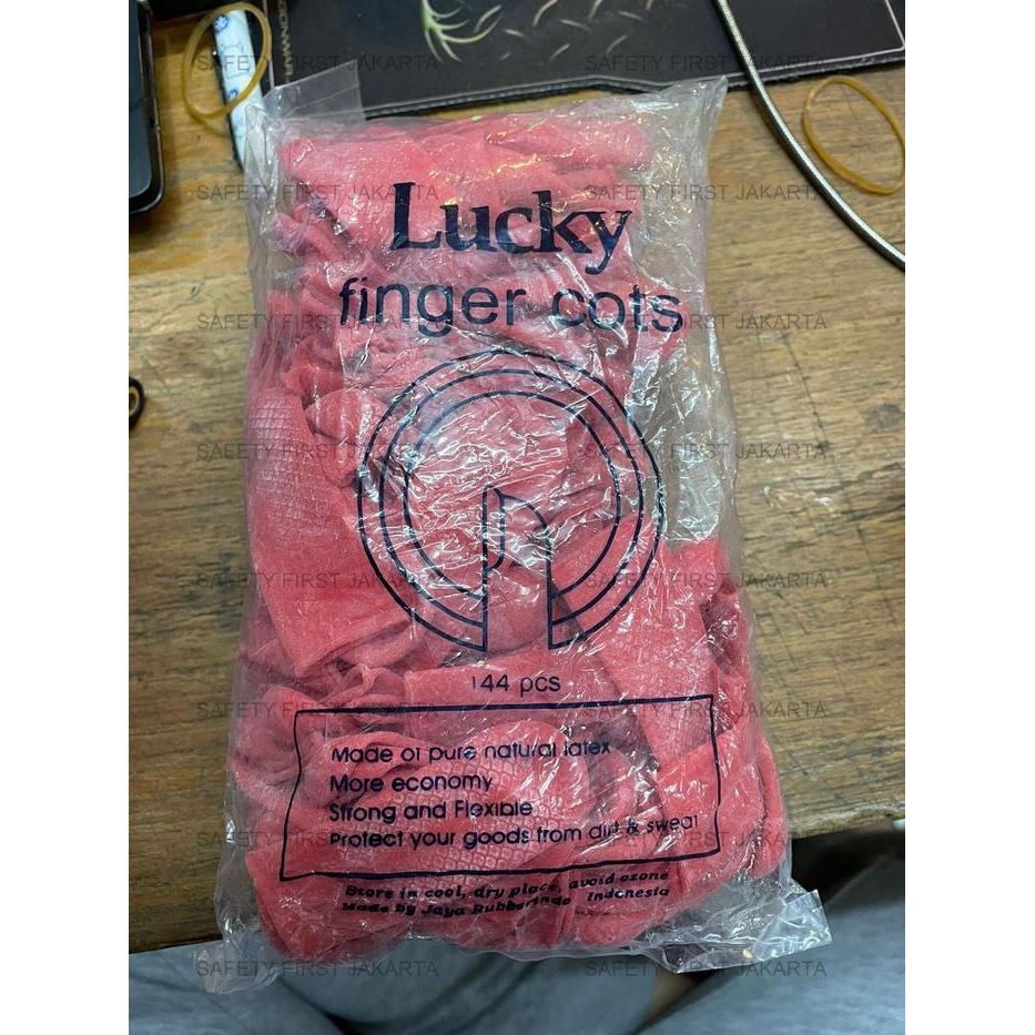 "New" SARUNG JARI KARET / FINGER COTS ISI 144 / FINGER COAT MERAH