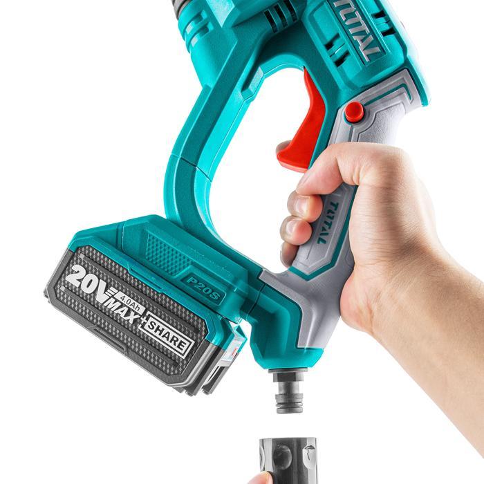 TOTAL LITHIUM-ION PRESSURE WASHER TPWLI20084 - JET CLEANER BATERAI+CHARGER