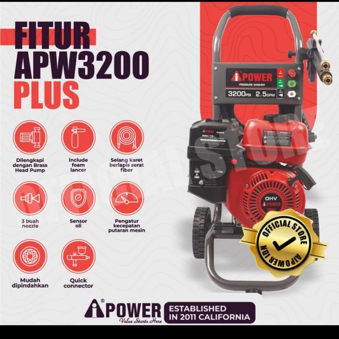 Ai Power Jet Cleaner High Presure Washer APW-3200 Cuci Steam