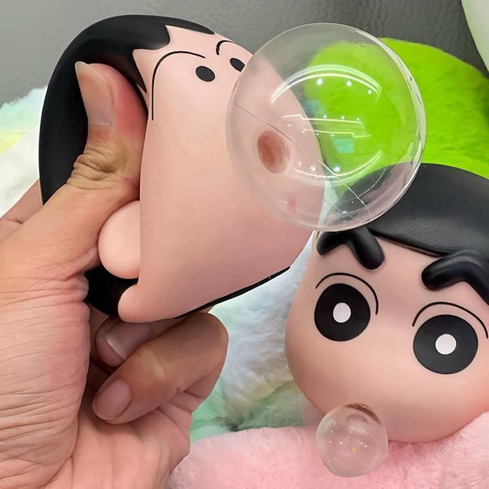 Mainan Squishy Shinchan Sincan Sinchan Shincan Shin Chan Boo Meniup Gelembung Bubble Busa Stress