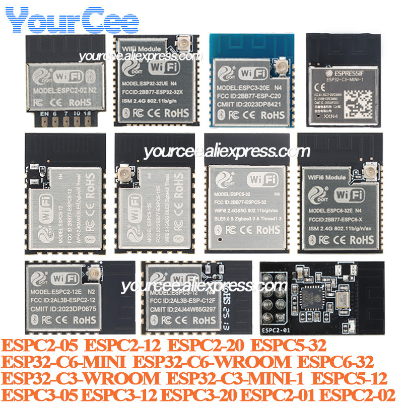 10pcs/1pc ESPC3 ESPC2 ESPC5 ESPC6 Ble5.0 WiFi Wireless Module ESP32-C3-MINI ESP32C3 ESP32-C3-WROOM