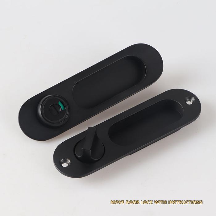 Sliding Door Lock Hook Lock Wooden Door Move Door Lock Handle Swing Door Lock Invisible Bathroom