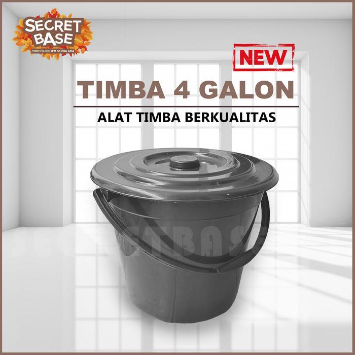 "New" [COD] TIMBA AIR TUTUP 4 GALON - Gagang / Timba / Ember Tutup / Ember Plastik Murah Coklat