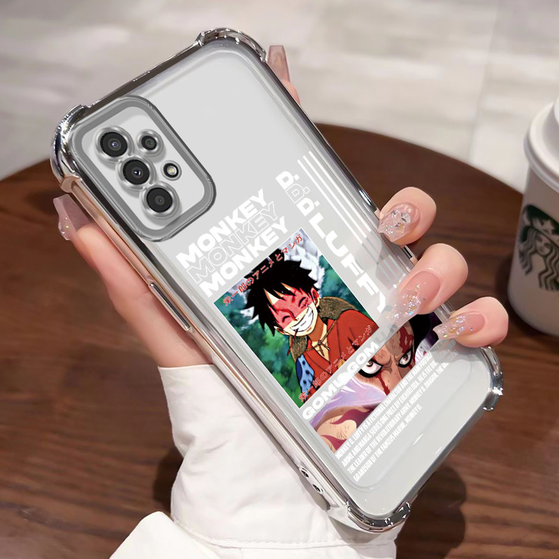 Casing Hp Untuk Samsung Galaxy A52 4G A52 5G A52s 5G Case Anime Luffy Kasing Plating Cesing Airbag K