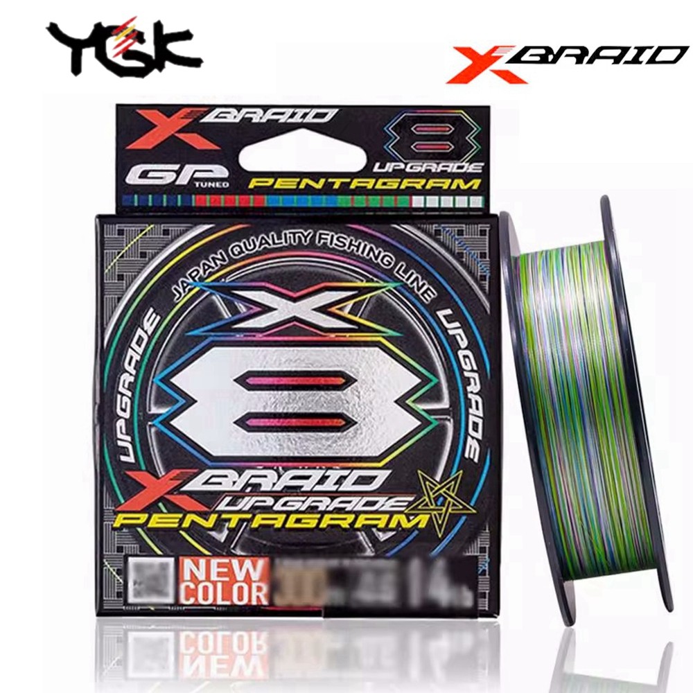 Original YGK X-BRAID UPGRADE PENTAGRAM Fishing Line New Color Multifilament X8 PE Line Made in Japan