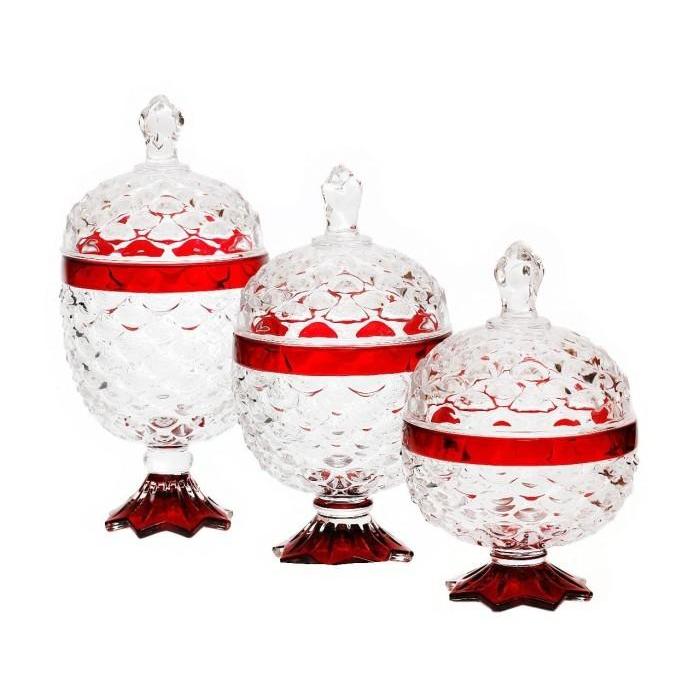 TOPLES PERMEN KACA NANAS VICENZA PINEAPPLE CANDY JAR SET VGC356KC SET