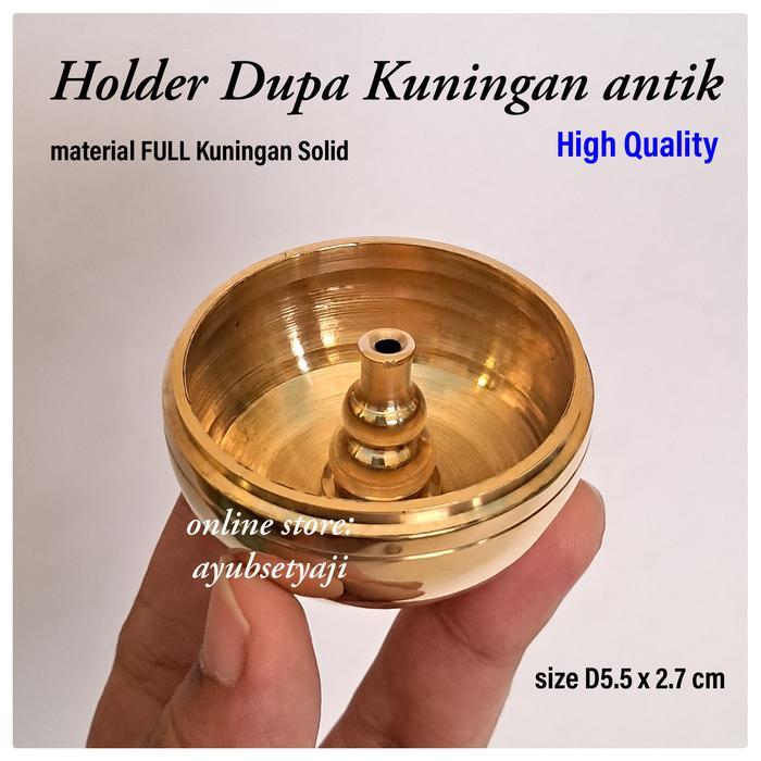 Tempat Bakar Dupa FULL Kuningan Solid Set Holder Dupa tancap stick Bakar Hio jepang bukhur arab