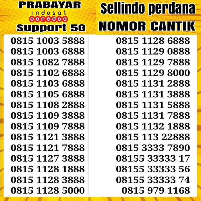 Nomor Cantik Indosat Im3 Kartu Ooredoo Support 5G