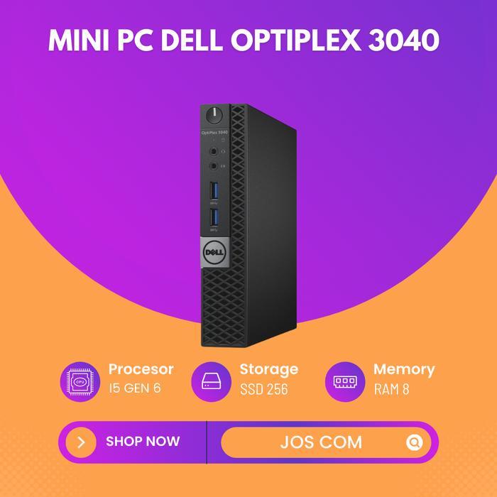 Dell Mini PC Optiplex 3040 Core i5 Gen 6 RAM 8GB SSD 256GB Windows 10 Siap Pakai Bergaransi