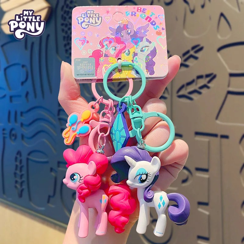 My Little Pony Car School Bag Keychain Pendant Twilight Sparkle Ie Pie Rainbow Dash Cartoon Key