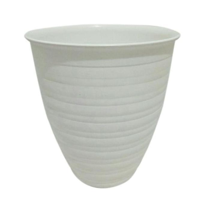 Top Pot Pirus Tawon Bunga Tanaman Putih 30 cm Plastik Awet Kuat