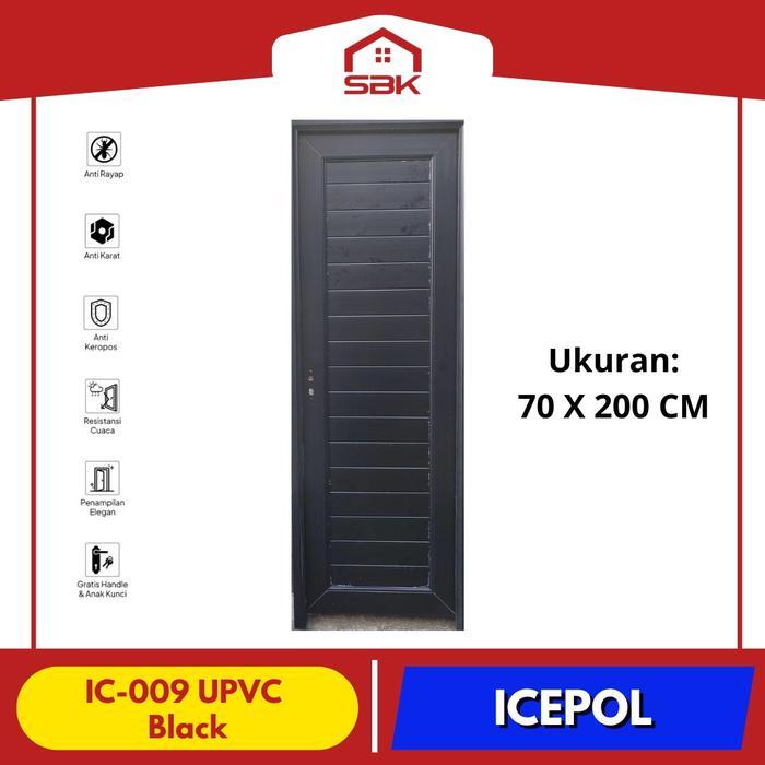 Pintu Kamar Mandi Pintu UPVC 70x200 Full Panel Icepol