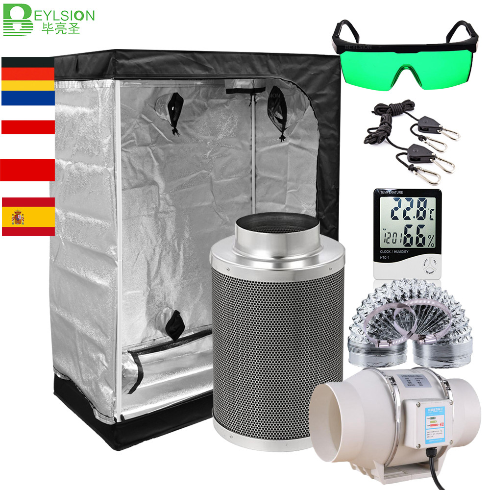 BEYLSION Grow Tent Grow Box With Fan And Filter Set Growbox 4inch 5 Inch 6 Inch 8 Inch For LED Grow