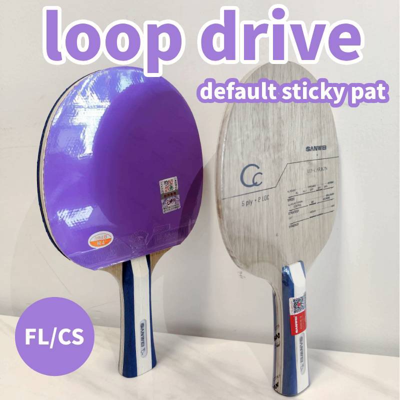 Sanwei Cc Table Tennis Blade Advanced F-Wood Two-Carbon Paddle Diy Rubber