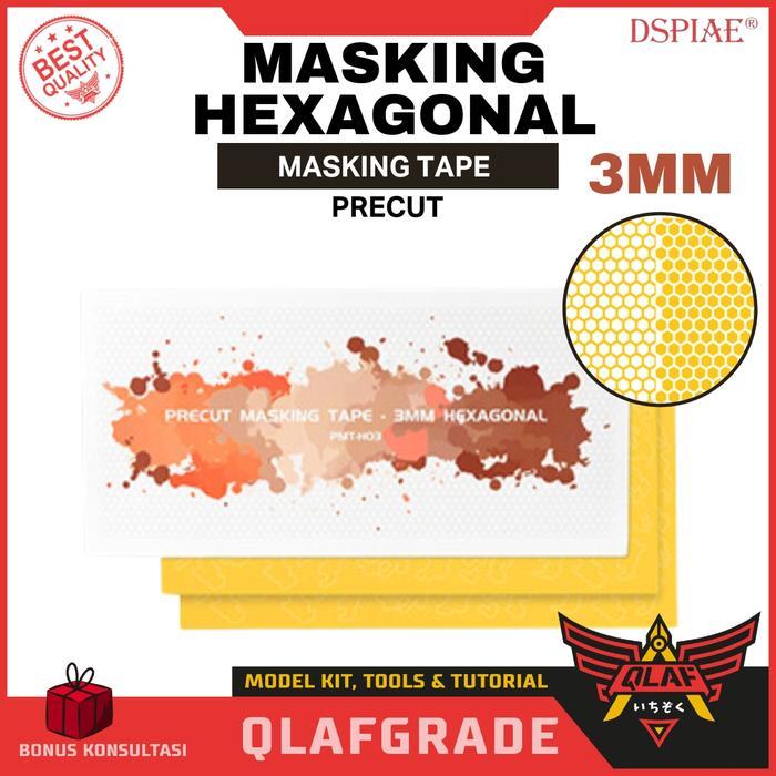Premium Terbatas Masking Hexagonal 3mm DSPIAE Precut Masking Tape PMT-H03