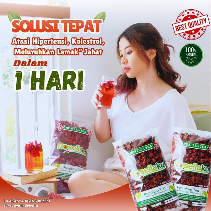 Bunga Rosella Segar Merah 1Kg, 100% Organik// Teh Bunga Rosella Merah Tbk