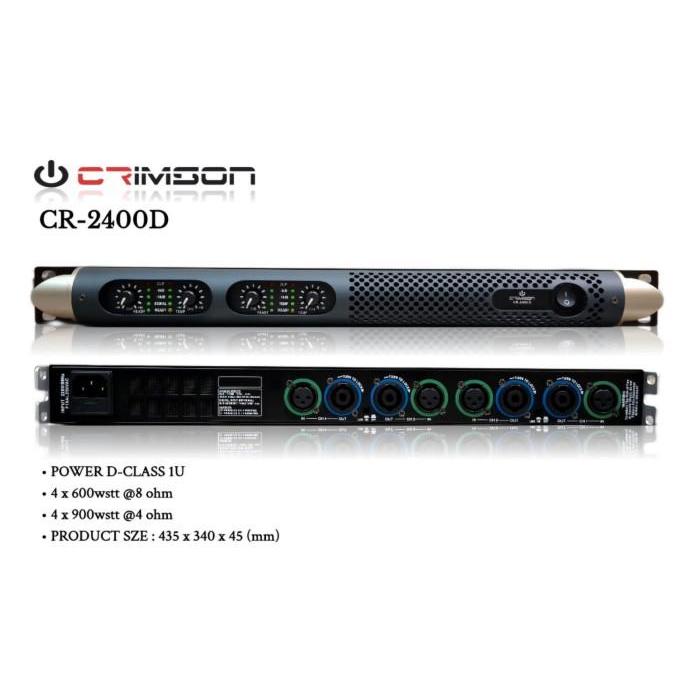 GROSIR Power amplifier crimson cr2400d Professional D Class Power Amplifier 1u 4x600 watt