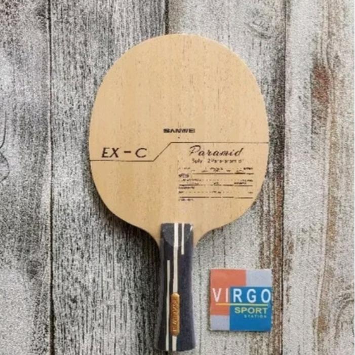 Sanwei Paramid EX-C Carbon kayu bat bet pingpong tenis meja 100%ORIGINAL