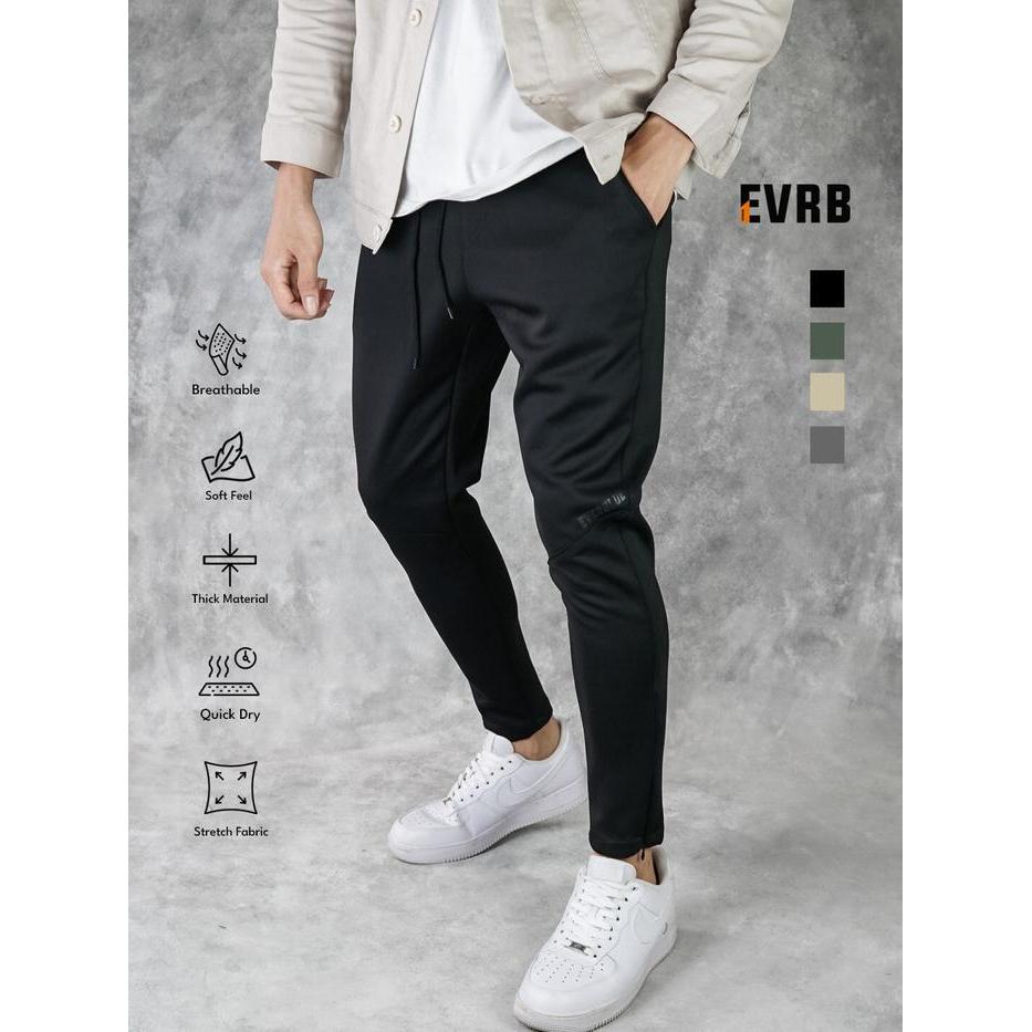 Consina - EVRB Celana Panjang Joger ATL Zip Size M-XL Training Pants Soft Scuba