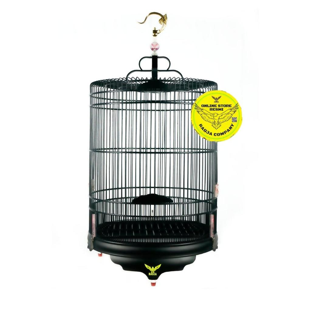 Sangkar Murai PVC Polos  Radja Company Sangkar Murai No.2 PVC Polos Natural Hitam Cream Terbaru - Hi