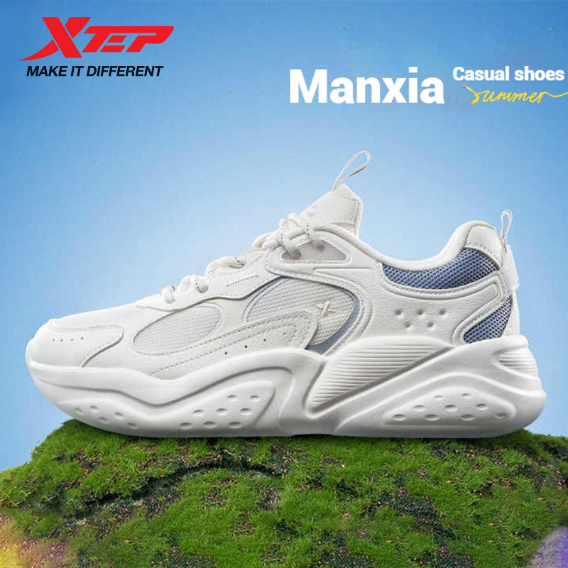 Xtep Women'S Casual Shoes 2025 Summer Thick-Soled Height-Enhancing Breathable Leisure Shoes