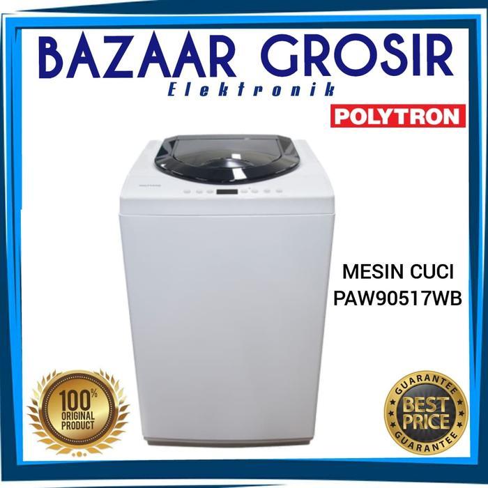MESIN CUCI POLYTRON 1TABUNG PAW90517WB PAW 90517 WB TOP LOADING 9KG