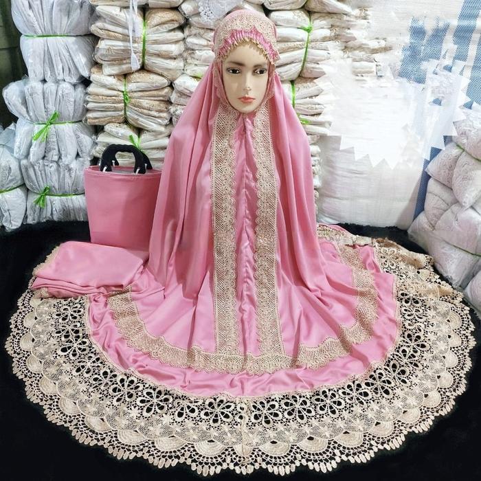 Mukena Dewasa Andin Ikatan Cinta Jumbo Kd Full Renda Seroja Mukena Prada Princess Keong Seroja 2022