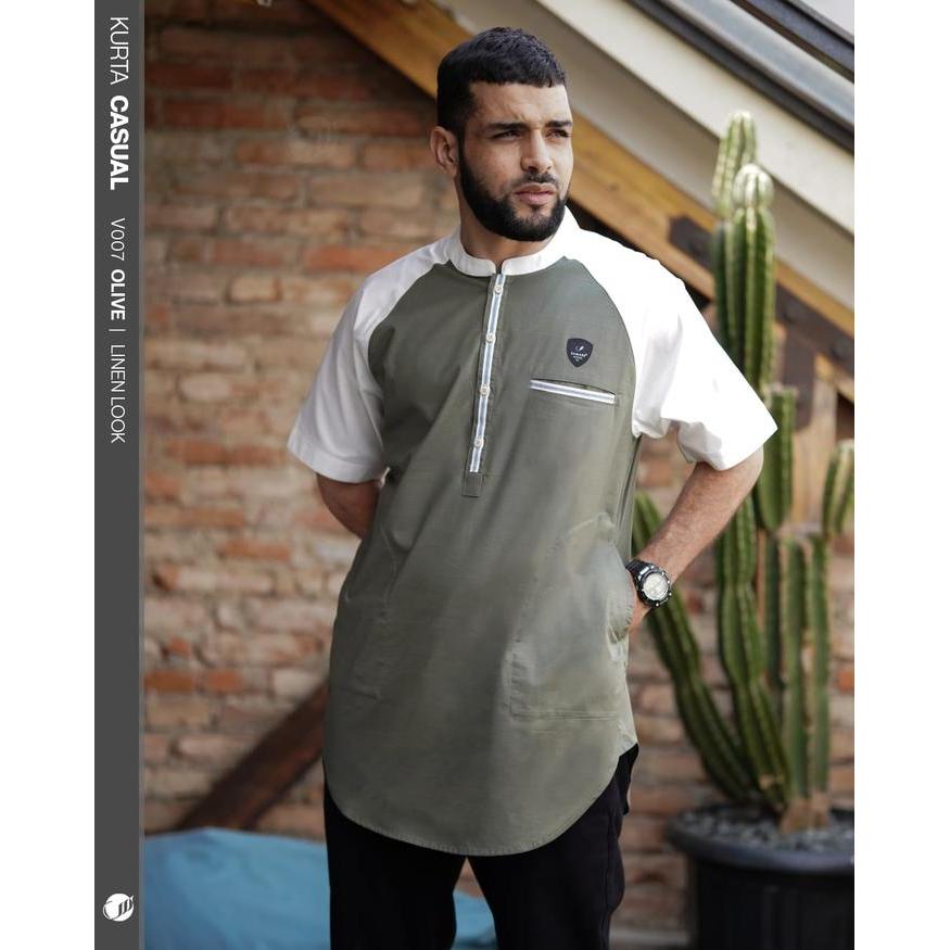 Samase Kurta Raglan Lengan Pendek V007