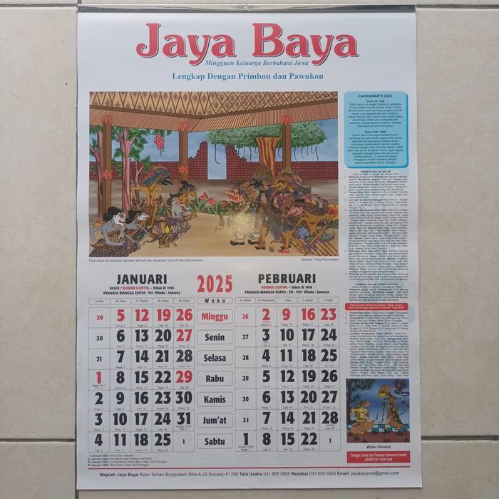Kalender Jaya Baya Tahun 2025