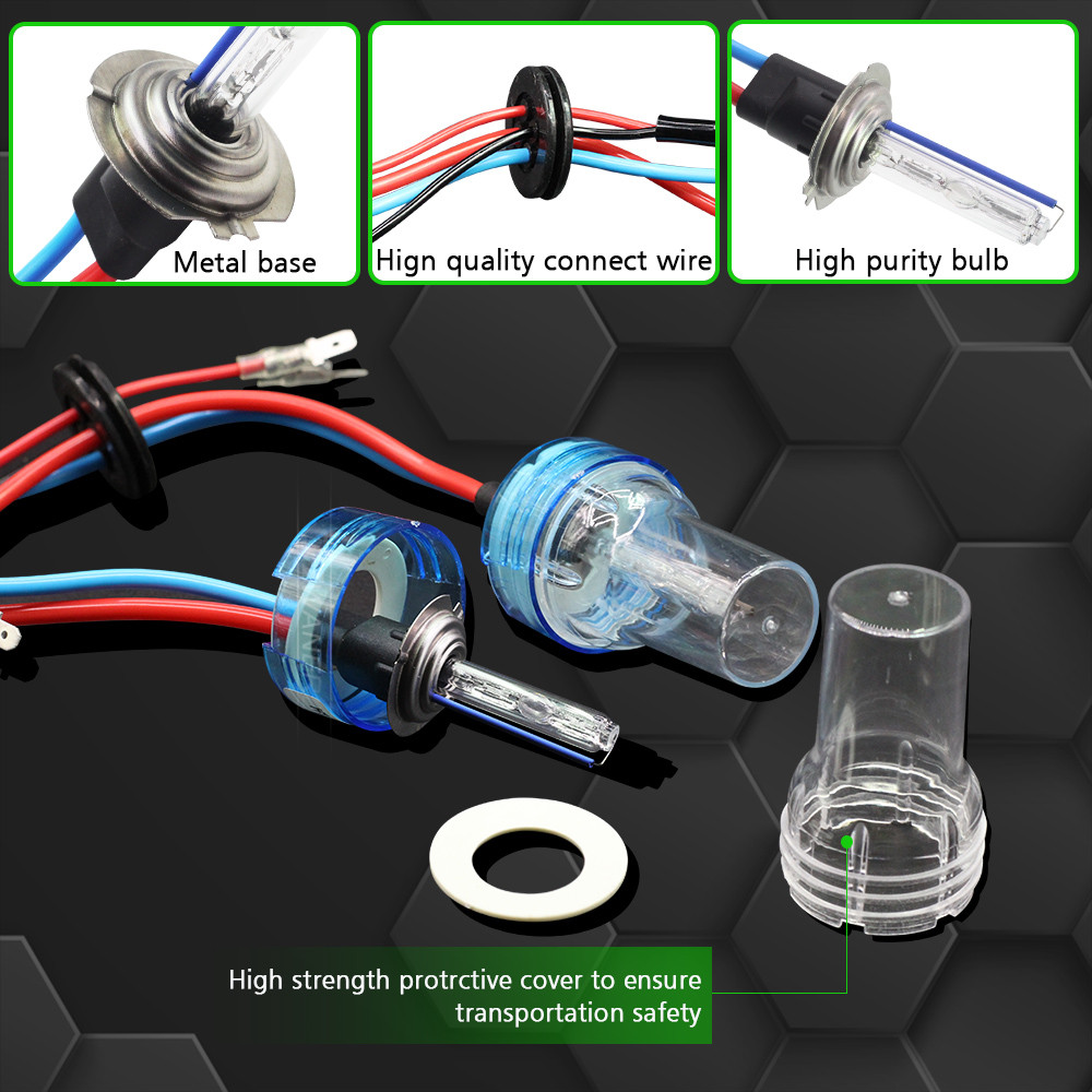 55W Xenon Light HID Kit AC Ballast Bulb H1 H3 H7 H8 H11 9005 9006 881 880 9012 3000K-8000K Quick