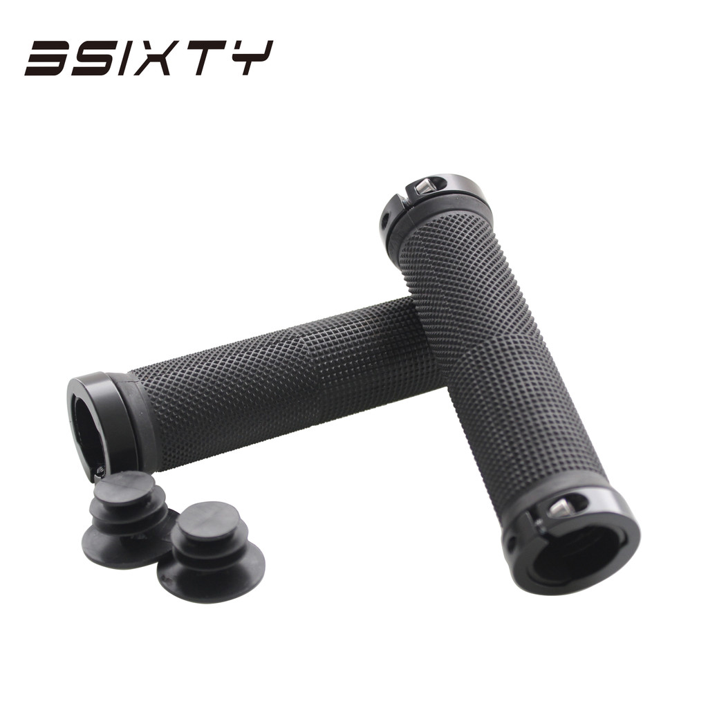 3Sixty Bike Handle Grips for Brompton& 3Sixty Folding Bike Rubber Soft Bike Grips Alloy Double Lock