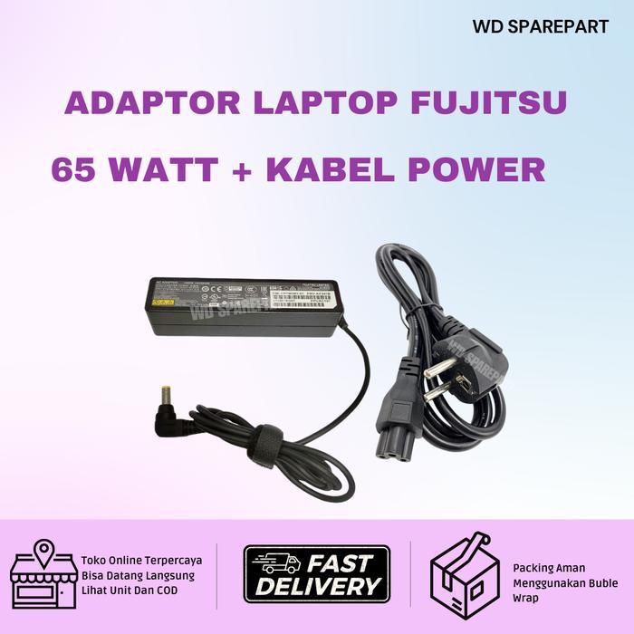 adaptor charger Laptop Fujitsu Original U937-U938-U939-U9310 65W Jarum Kecil