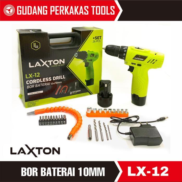 Bor Baterai Murah Bagus 10Mm Laxton Lx-12 Cordless Drill