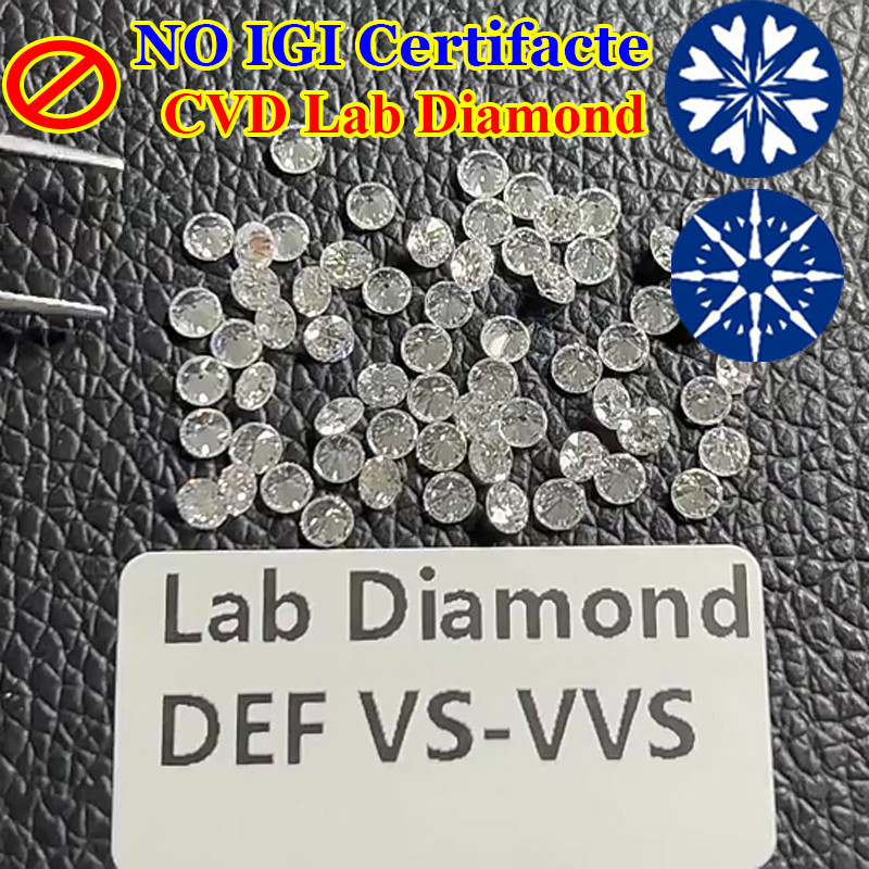 CVD Lab Grown DEF VS CVD Round Pear Emerald Radiant Oval Diamond Gemstone Super White DIY Fine