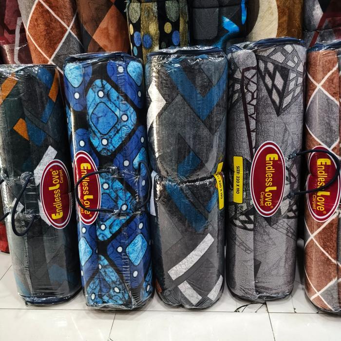 ENDLESS LOVE 190x270+Tas / Karpet Busa Malaysia Extra Tebal 23mm ukuran Jumbo 1,90x2,70 meter